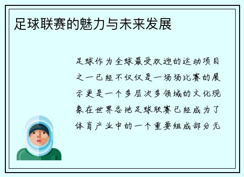 足球联赛的魅力与未来发展